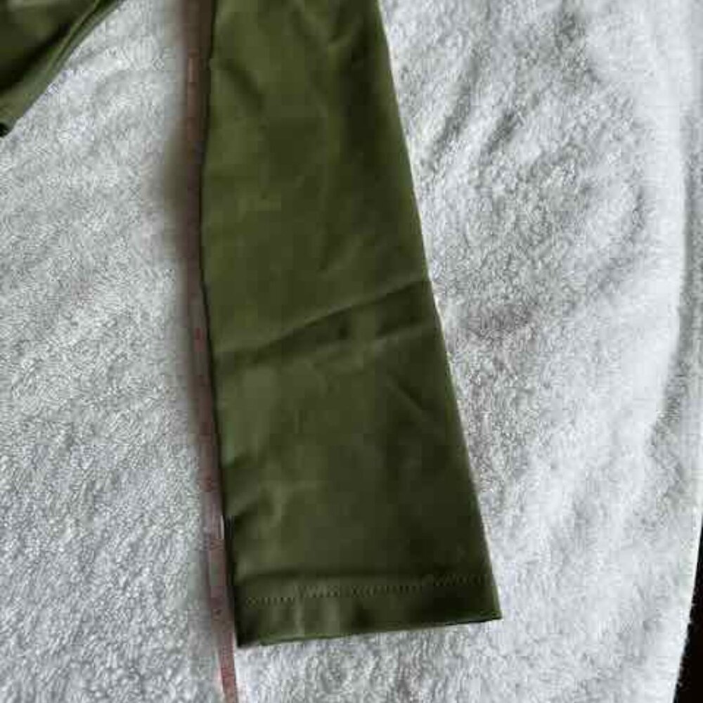 Adidas Ivy Park Olive Green Faux Leather Leotard Bodysuit - Women's Large - Picture 10 of 13